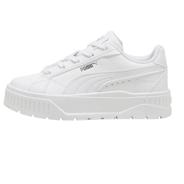 Puma Barn/Kids Karmen II Läder Platåskor 1 UK Vit White 1 UK