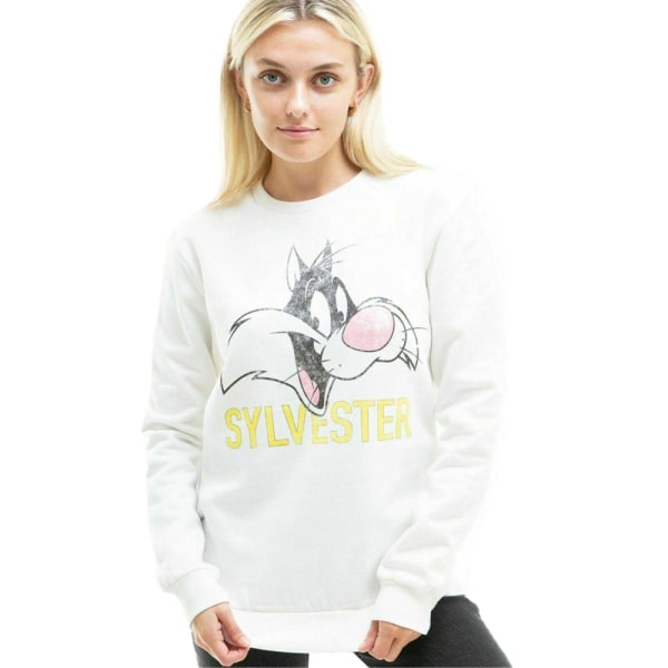 Looney Tunes Dam/Dam Sylvester Sweatshirt S Vit White S