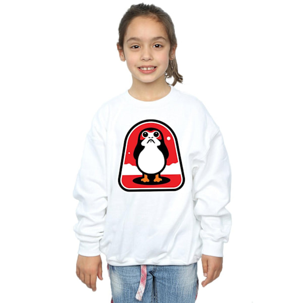 Star Wars Girls The Last Jedi Porgs Badge Sweatshirt 5-6 år White 5-6 Years