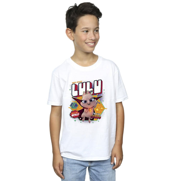 DC Comics Boys DC League Of Super-Pets Lulu Evil Genius T-Shirt White 12-13 Years