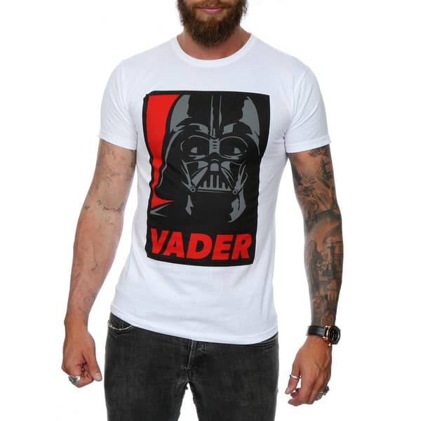 Star Wars Herr Darth Vader Poster Bomull T-shirt M Vit White M