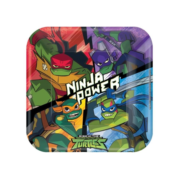 Rise Of The Teenage Mutant Ninja Turtles Power Disponibel Tallrik Multicoloured One Size