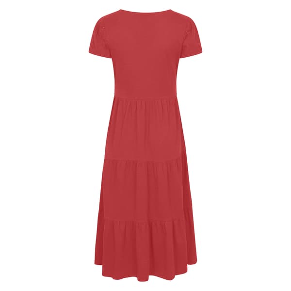 Mountain Warehouse Dam/Dam Malaga Tiered Broderie Ärm Rust 8 UK