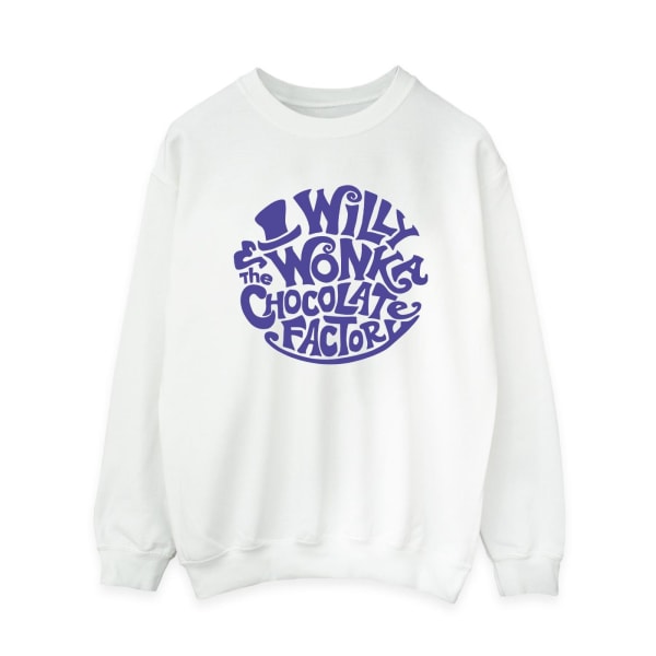 Willy Wonka & The Chocolate Factory Dam/Damer Tryckt Logotyp Sweatshirt White M