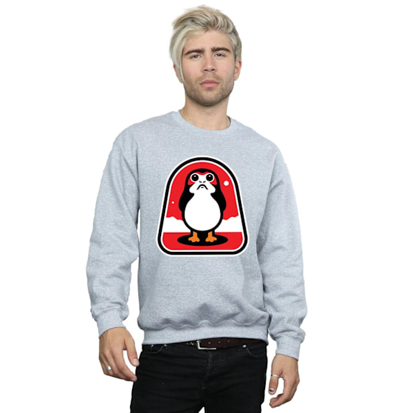 Star Wars Mens The Last Jedi Porgs Badge Sweatshirt M Sports Grå Sports Grey M