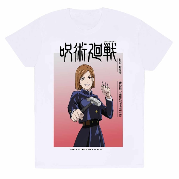 Jujutsu Kaisen Unisex Vuxen Nobara Kugisaki T-Shirt XXL Vit White XXL