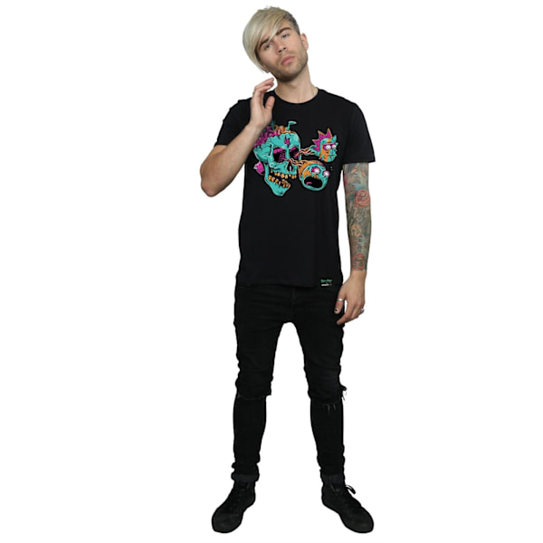 Rick And Morty Herr Eyeball Skull Bomull T-shirt 3XL Svart Black 3XL