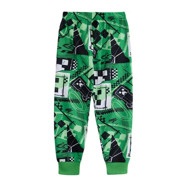 Minecraft Pojkar Creeper Långärmad Lång Pyjamas Set (3-pack) Green 7-8 Years