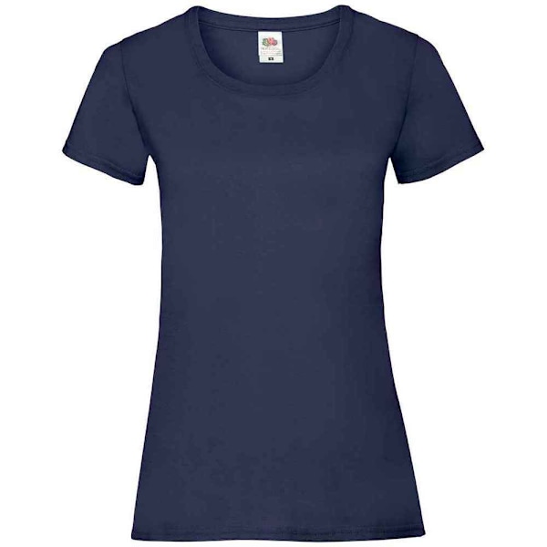 Fruit of the Loom Dam/Dam Valueweight Heather Lady Fit T-shirt Deep Navy 8 UK