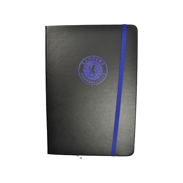 Rangers FC Premium Crest A5 Anteckningsbok Storlek: One Size Svart/Blå Black/Blue One Size