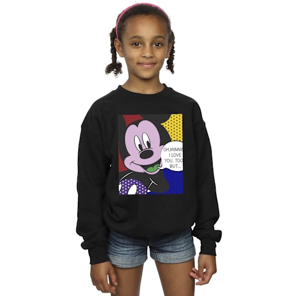 Disney Girls Mickey Mouse Oh Minnie Pop Art Sweatshirt 12-13 År Black 12-13 Years