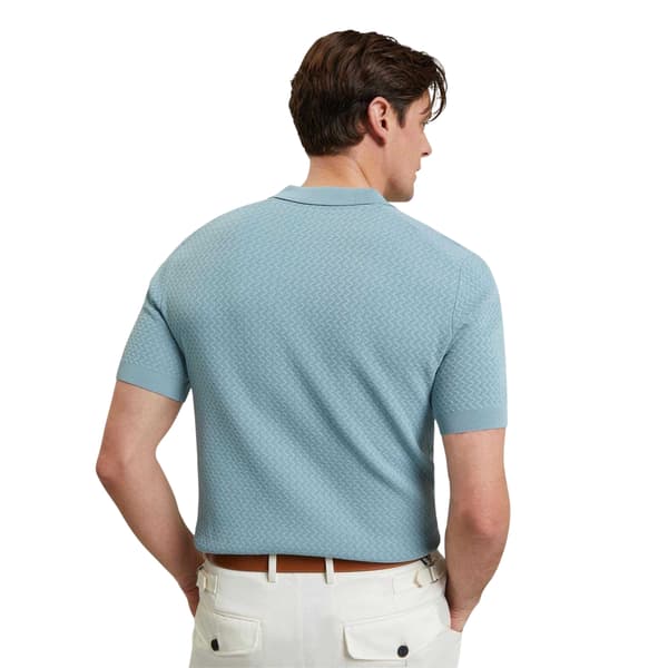 Ted Baker Herr Zig Zag Stickad Pikétröja M Blå Blue M