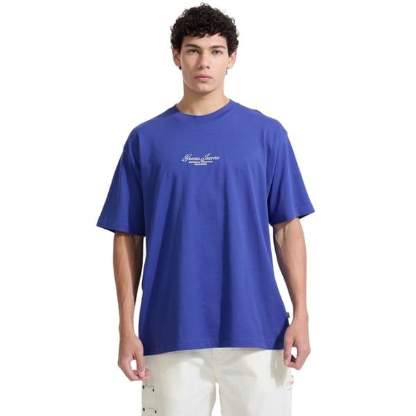 Guess Herr Script Regular T-Shirt L Regal Blue Regal Blue L