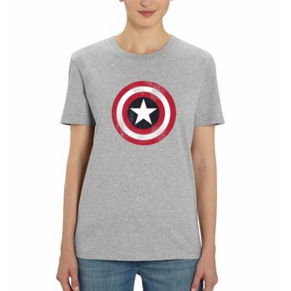 Captain America Mens Shield T-Shirt M Sports Grå Sports Grey M