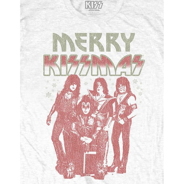 Kiss Unisex Vuxen Merry Kissmas Bomull T-shirt L Vit White L