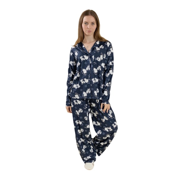 Peanuts Dam/Dam Snoopy Långärmad Lång Pyjamas Set M Blå Blue M