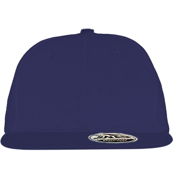 Result Unisex Core Bronx Original Flat Peak Snapback Solid Colo Navy Blue One Size