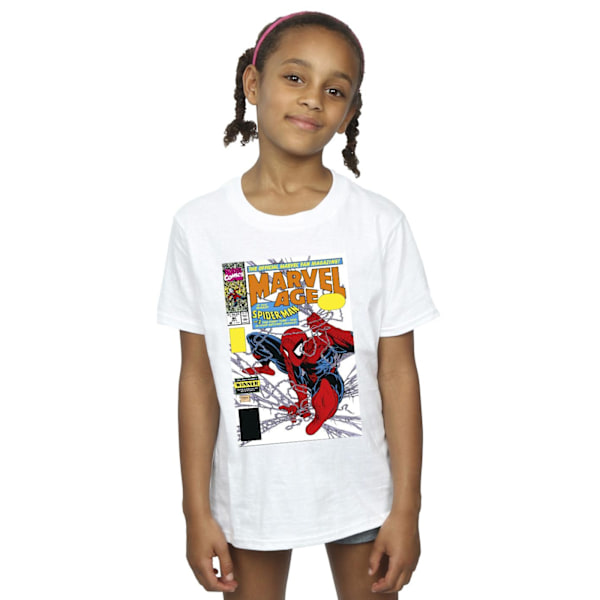 Marvel Girls Spider-Man Marvel Age Comic Cover Bomull T-shirt 9 White 9-11 Years