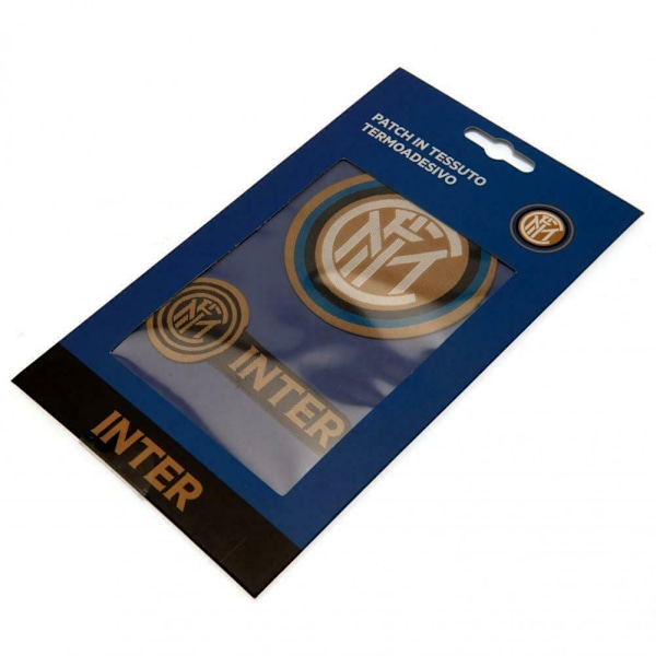Inter Milan FC strykjärnspatch-set (2-pack) One Size Beige/Bla Beige/Black One Size