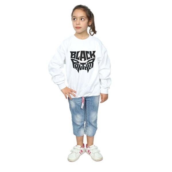 Marvel Girls Black Panther Wordad Emblem Sweatshirt 12-13 år White 12-13 Years