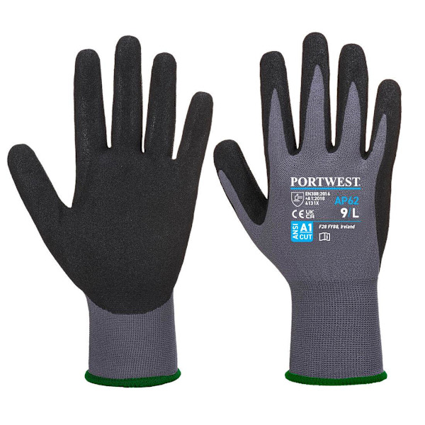 Portwest Unisex Adult AP62 Dermiflex Aqua Grip Handskar XXL Grå/ Grey/Black XXL