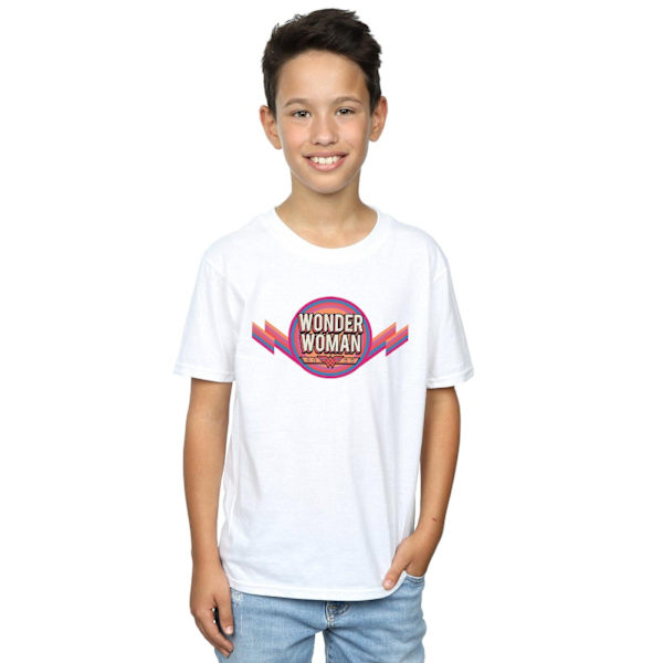 DC Comics Boys Wonder Woman Rainbow Logo T-Shirt 9-11 år Vit White 9-11 Years