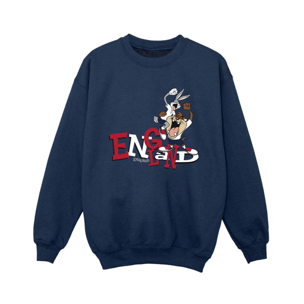 Looney Tunes Boys Bugs & Taz England Sweatshirt 9-11 Years Navy Navy Blue 9-11 Years