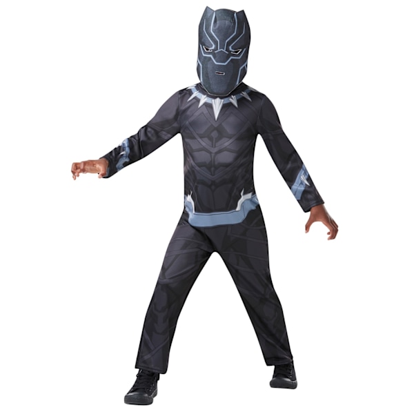 Black Panther Pojkkostym M Svart/Grå Black/Grey M