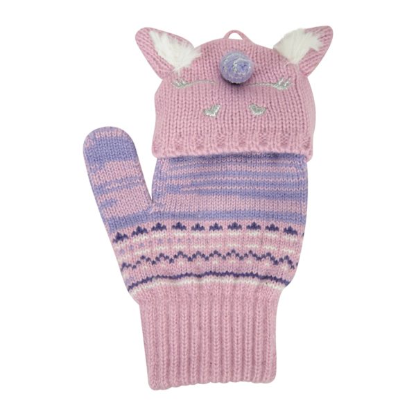 Mountain Warehouse Barn/Barn Knitted Unicorn Gloves One Size Lila Purple One Size