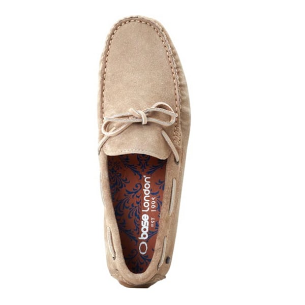 Base London Herr Brooks Driver Mockasiner i mocka, storlek 9 UK, Sand Sand 9 UK