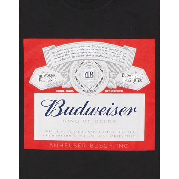 Budweiser herrlogotyp T-shirt S svart Black S