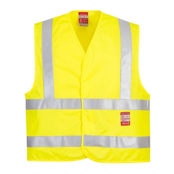 Portwest herr flamskyddad reflexväst L-XL gul Yellow L-XL
