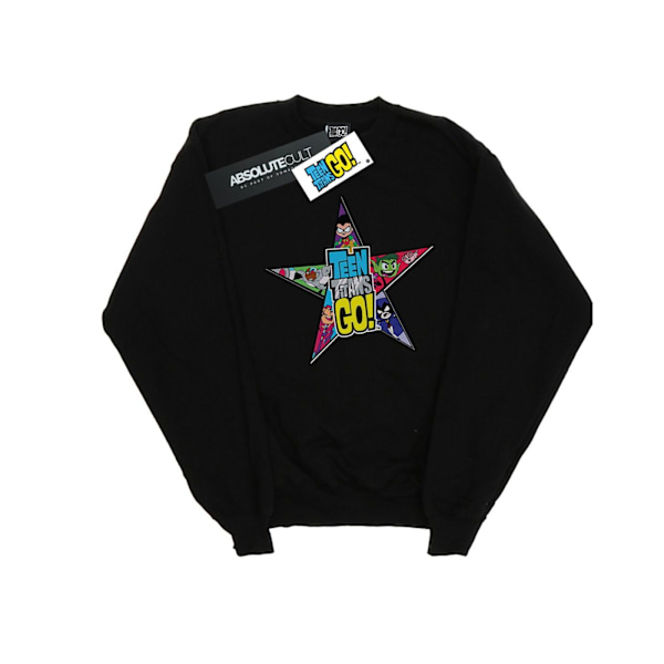DC Comics Boys Teen Titans Go Star Logo Sweatshirt 5-6 år Bl Black 5-6 Years