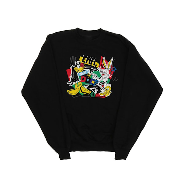 Looney Tunes Dam/Damer Skrot Collage Sweatshirt L Svart Black L