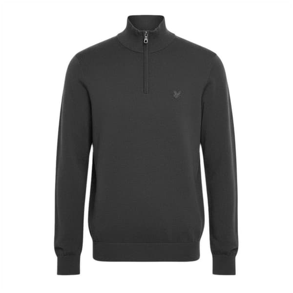 Lyle & Scott Herrtröja Eagle Merino Ull Quarter Zip S Grå Grey S