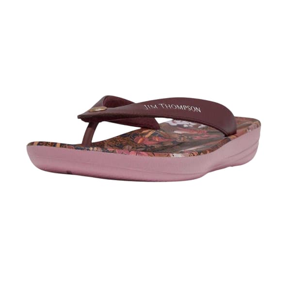 FitFlop Dam Jim Thompson Läder Plattform Flip Flops Brown 8 UK