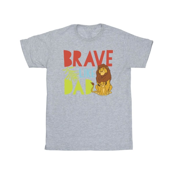 Disney Boys Lejonkungen Brave Like Dad T-shirt 12-13 Years Sp Sports Grey 12-13 Years