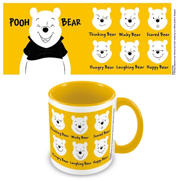 Winnie the Pooh Faces Inner Two Tone Mug One Size Gul/Vit Yellow/White One Size