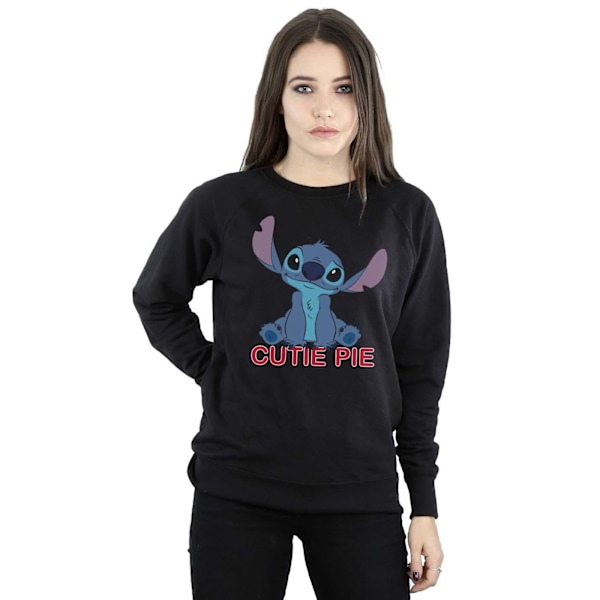 Disney Dam/Kvinnor Lilo Och Stitch Stitch Cutie Pie Sweatshirt Black S