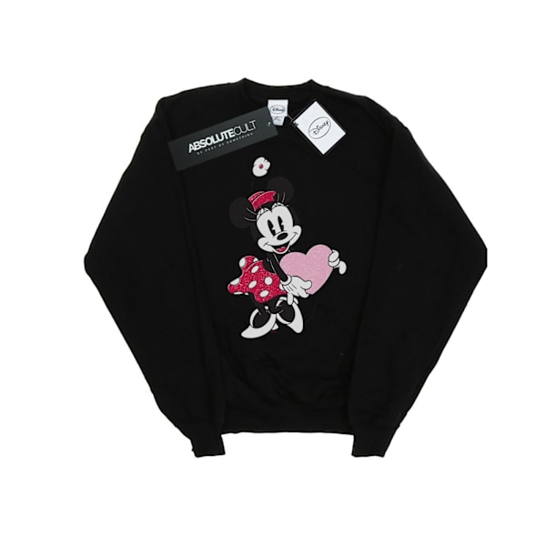 Disney Boys Minnie Mouse Love Heart Sweatshirt 7-8 år Svart Black 7-8 Years