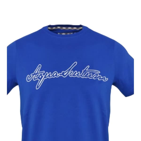Aquascutum Herr Logotyp Jersey Bomulls T-shirt L Sky Sky L