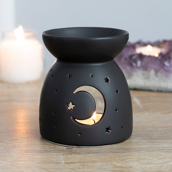 Something Different Mystical Moon Cut Out Oljebrännare En Storlek B Black One Size