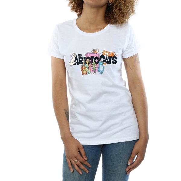 Disney Dam/Dam Aristocats logotyp bomull T-shirt XL Vit White XL