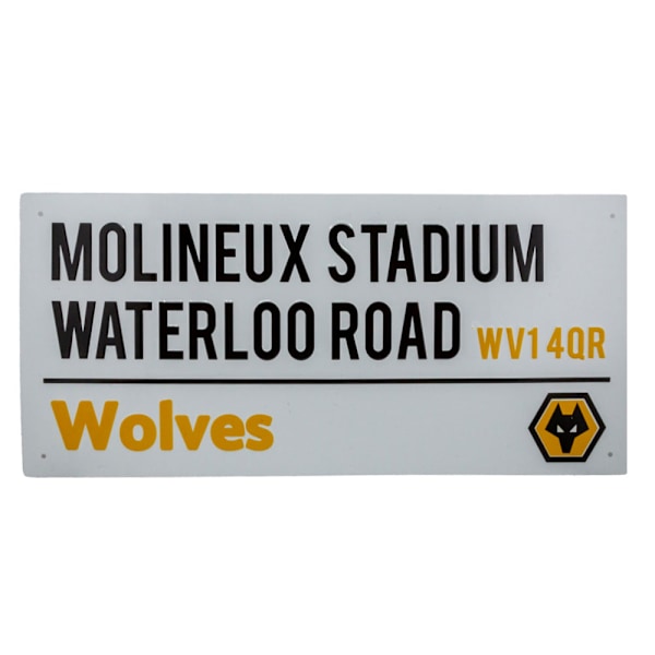 Wolverhampton Wanderers FC Molineux Stadium Crest Street Sign O White One Size