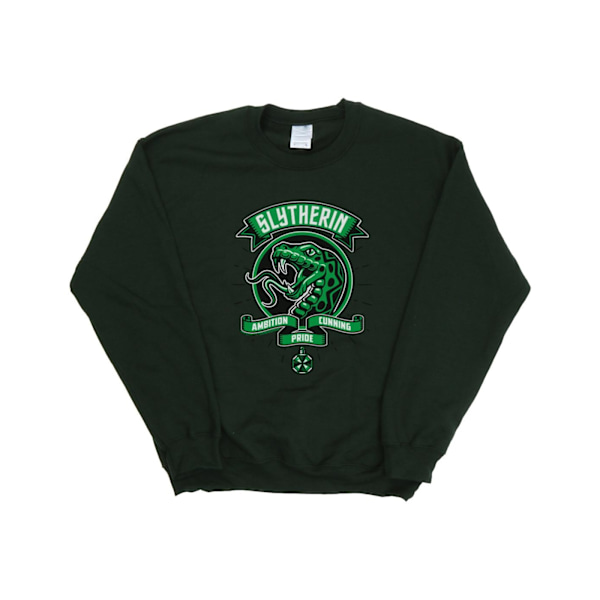 Harry Potter Pojkar Slytherin Toon Crest Sweatshirt 7-8 År För Forest Green 7-8 Years