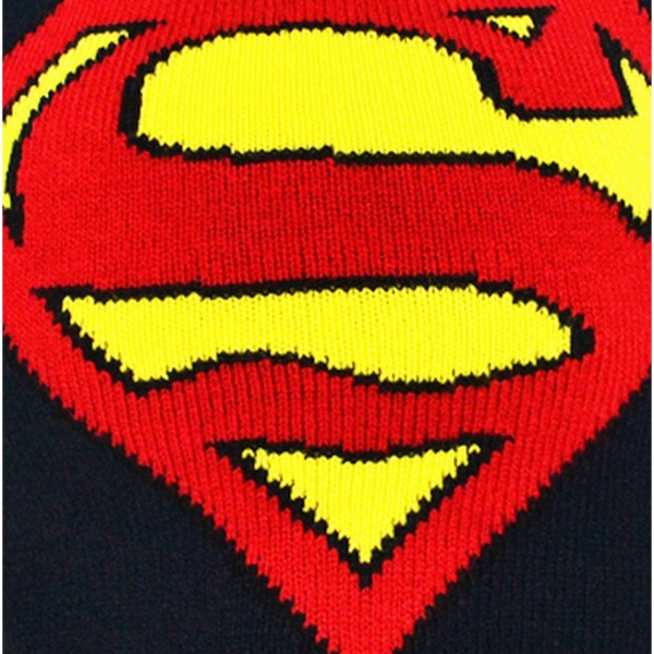 Superman Barn/Pojkar Officiell Logotyp Roll Down Beanie Hat Juni Multicoloured Junior
