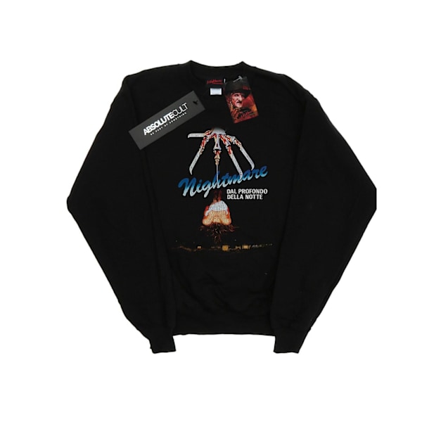 A Nightmare On Elm Street Dam/Damer Italiensk Filmaffisch Sweatshirt S Svart Black S