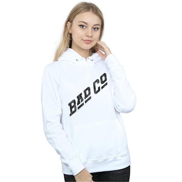 Bad Company Dam/Kvinnor Distressed Logo Hoodie M Vit White M