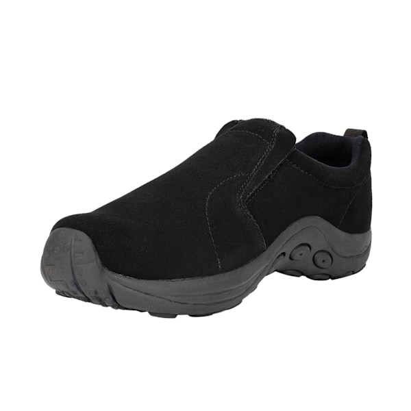 PDQ Vuxen Unisex Äkta Mocka Ryno Slip-On Casual Tränare 8 UK Black 8 UK