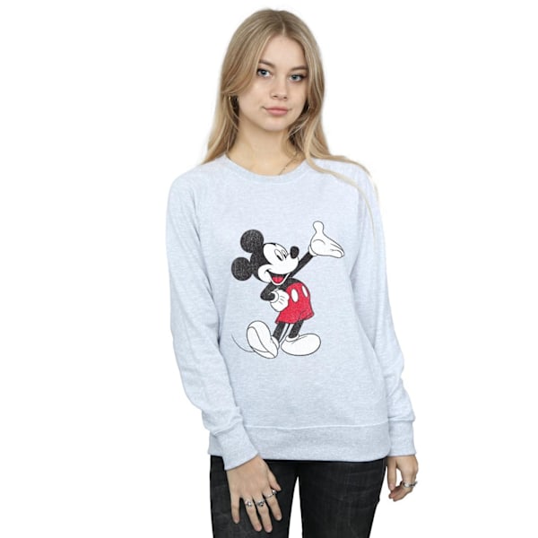 Mickey Mouse Dam/Dam Traditionell Wave Sweatshirt XXL Spor Sports Grey XXL